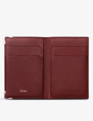 Shop Cartier Must De  Calfskin Wallet In Black
