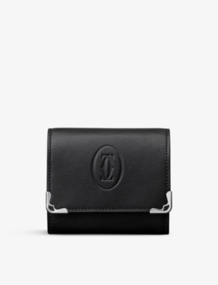 Cartier Black Must De Calfskin Square Coin Purse