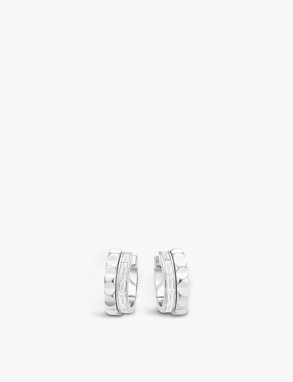 Bucherer Fine Jewellery B Dimension 18ct White-gold And Diamond Earrings In White Gold