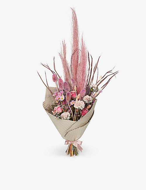 YOUR LONDON FLORIST: Exclusive Pink Crush mixed dried and fresh bouquet