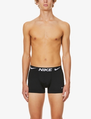 Shop Nike Mens Black Pack Of Three Everyday Stretch-cotton Jersey Micro Trunks