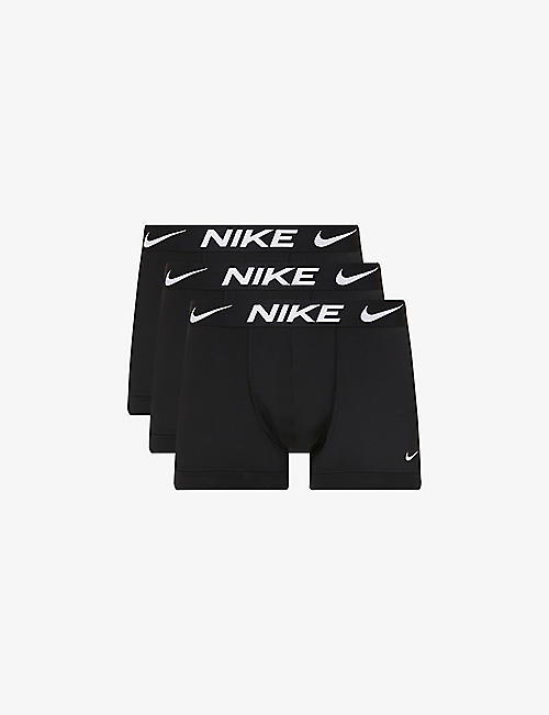 NIKE: Pack of three Everyday stretch-cotton jersey micro trunks