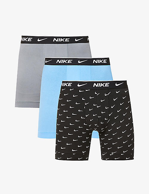 NIKE: Pack of three Everyday stretch-cotton jersey boxers