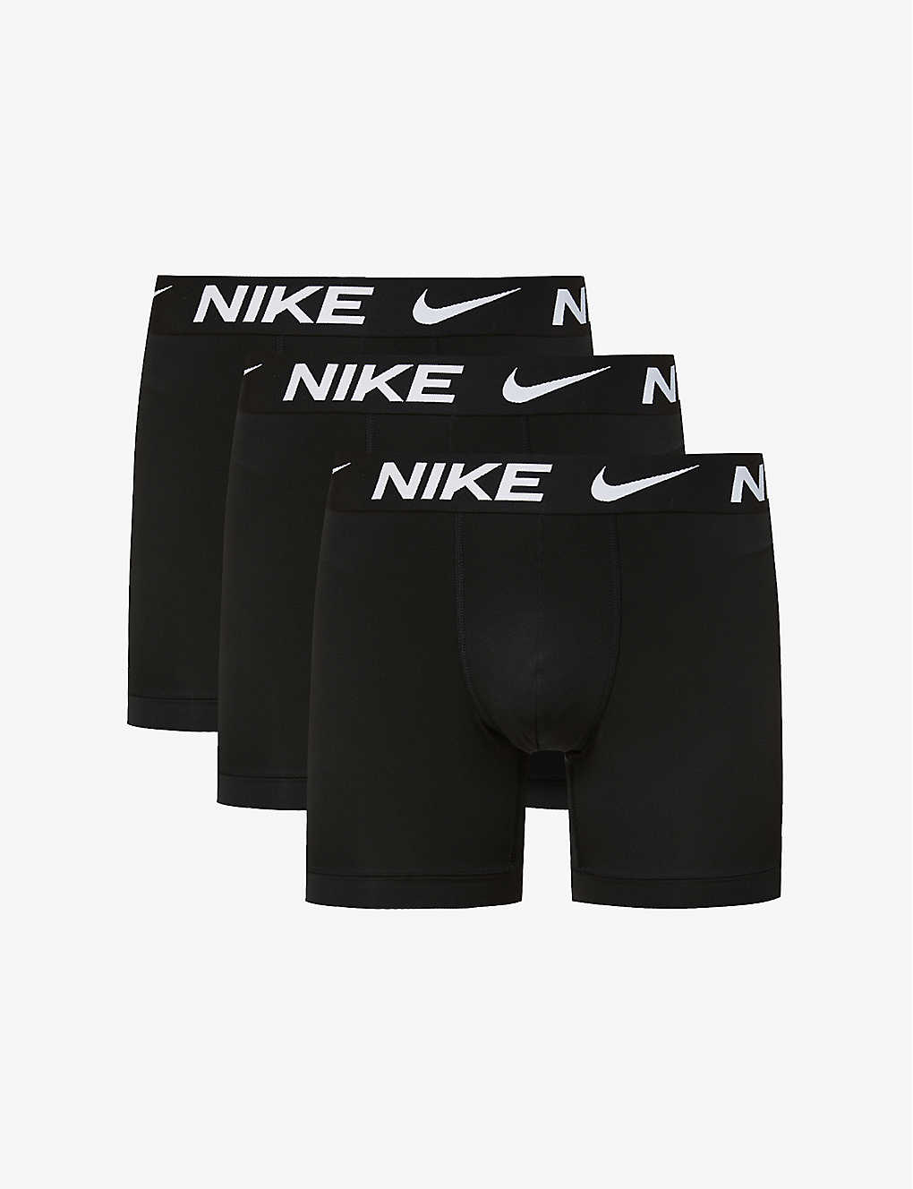 Nike Essential Stretch-woven Boxers Pack Of Three In Black