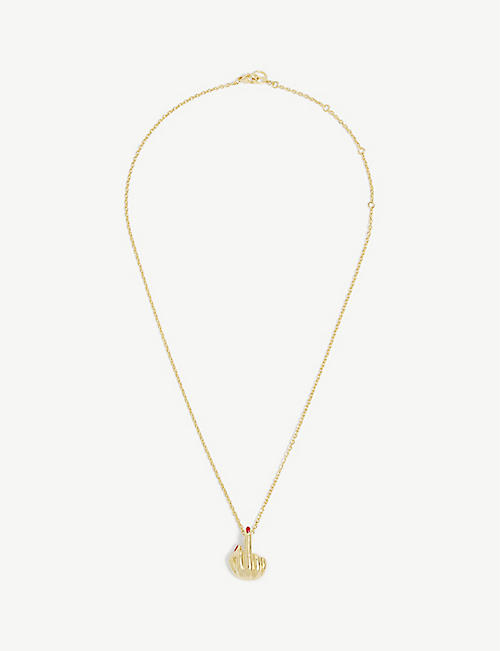 ANISSA KERMICHE: French for Goodnight 18ct yellow-gold necklace