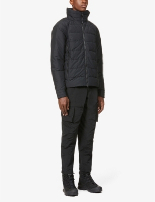 Canada Goose Hybridge Base Funnel-neck Shell-down Jacket In Black