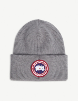 CANADA GOOSE Logopatch merino wool beanie hat