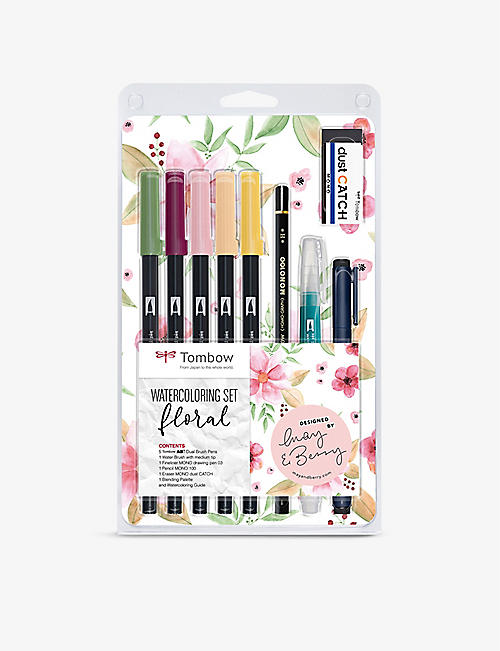 TOMBOW: Watercolour Floral stationery set