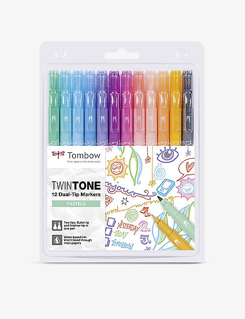 TOMBOW: TwinTone Dual-Tip markers set of 12