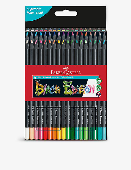 FABER CASTELL: Black Edition colour pencils set of 36