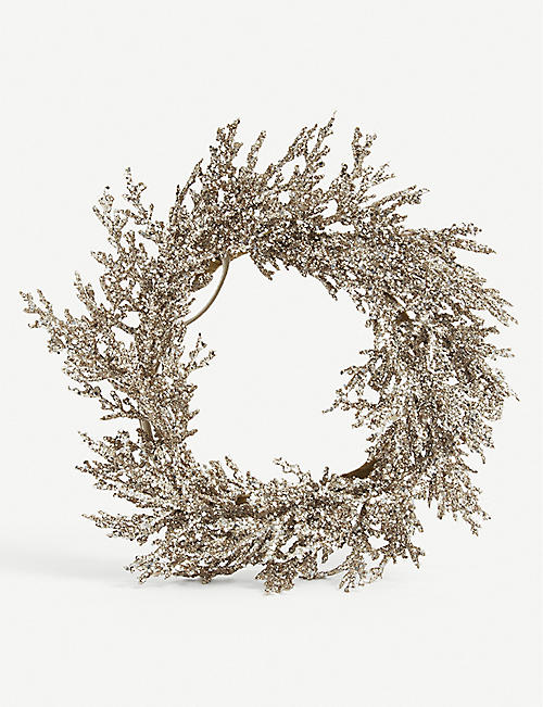THE WHITE COMPANY: Sparkle mini wreath 16cm