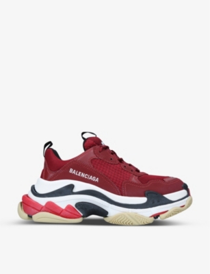 BALENCIAGA Women s Triple S leather and mesh trainers Selfridges