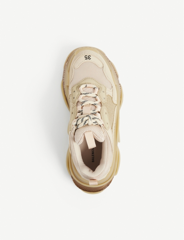 Women's Triple S leather and mesh trainers