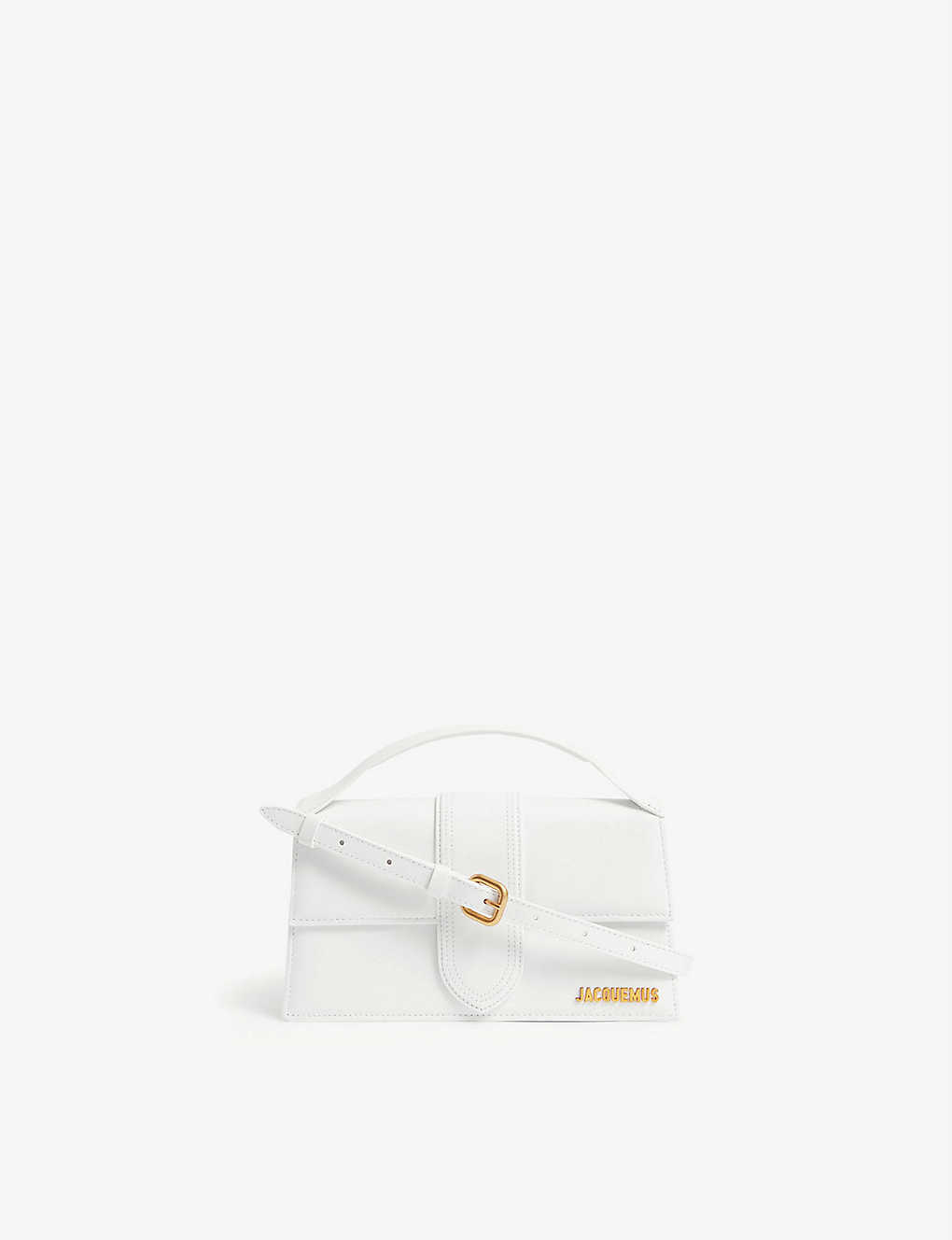 Jacquemus Le Grand Bambino Leather Top Handle Bag In White