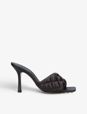 bottega veneta white quilted mules