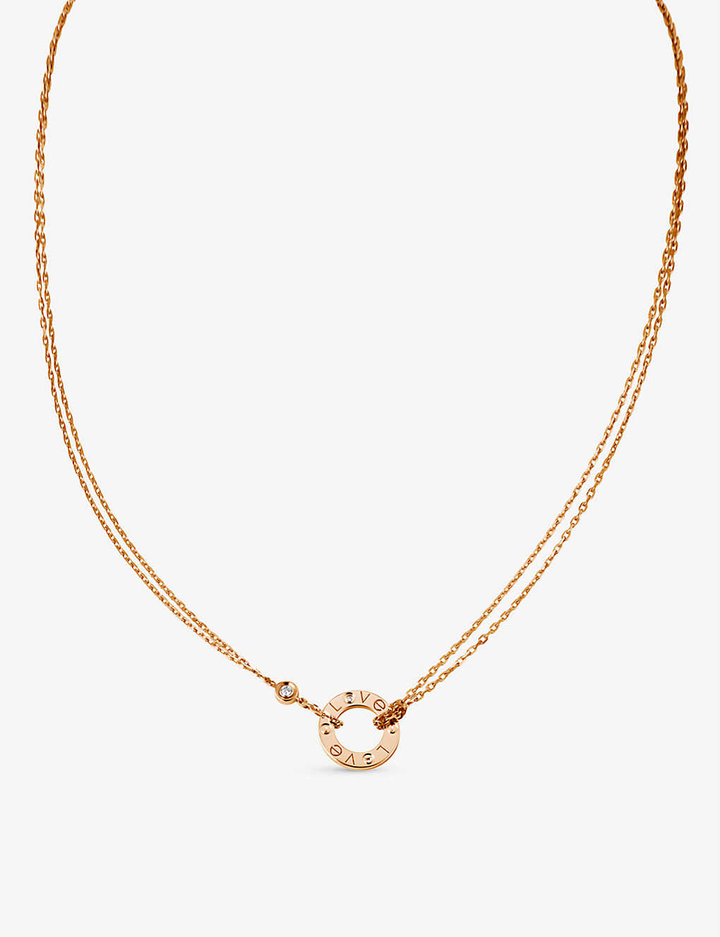 Cartier Womens Rose Gold Love 18ct Rose-gold And Diamond Necklace