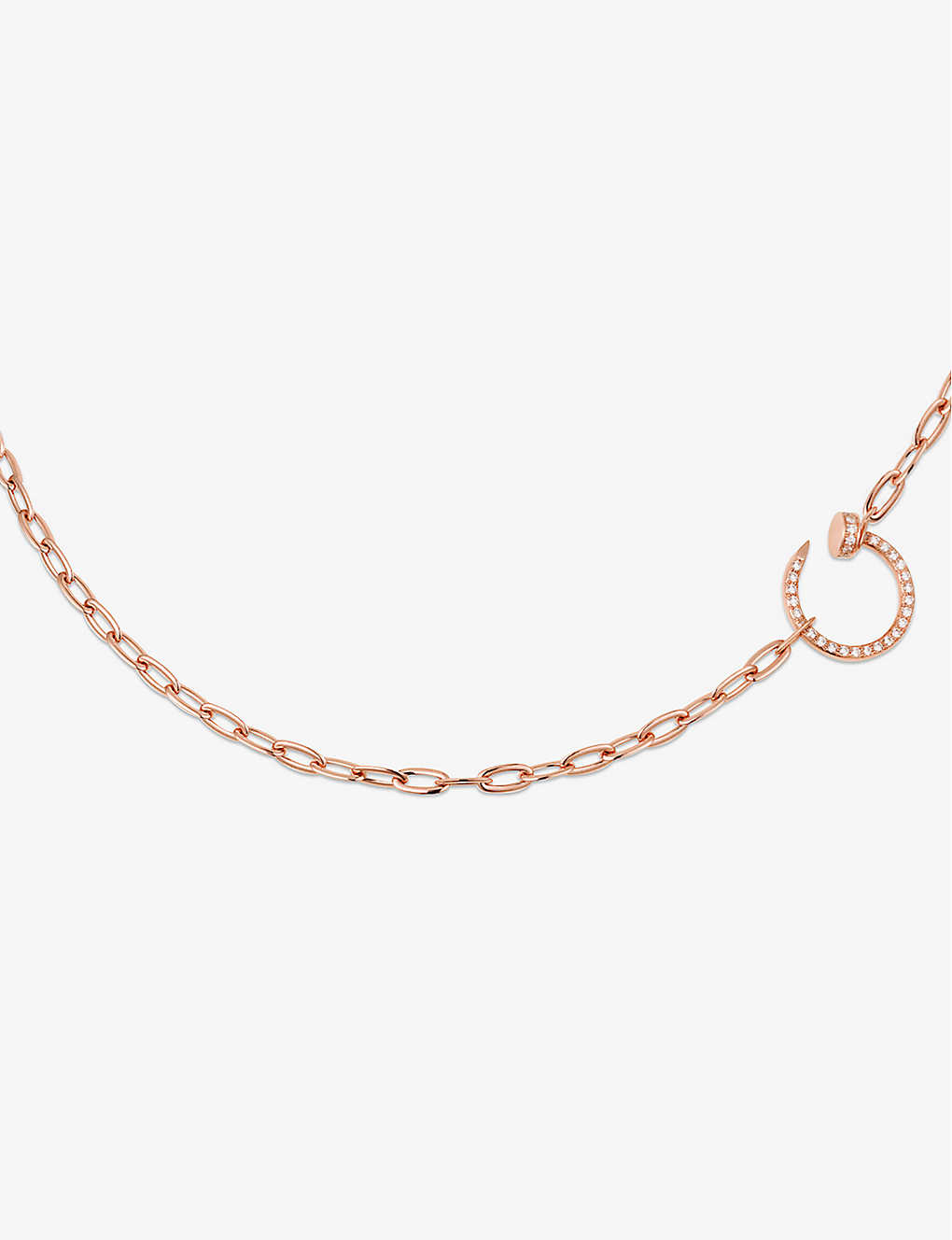 Cartier Womens Rose Gold Juste Un Clou 18ct Rose-gold And Diamond Necklace