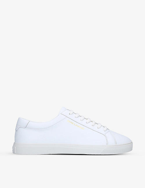 SAINT LAURENT: Andy logo-print leather trainers