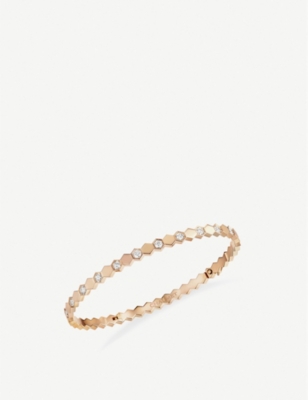 CHAUMET: Bee My Love 18ct rose-gold and 0.938ct brilliant-cut diamond bangle