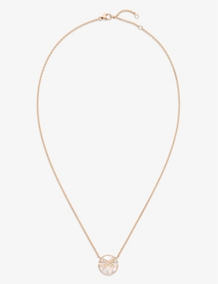 CHAUMET: Jeux de Liens Harmony small 18ct rose-gold, mother-of-pearl and diamond necklace