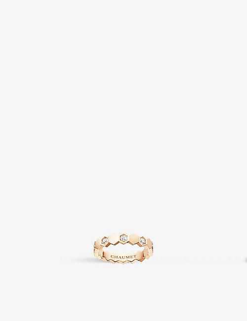 CHAUMET: Bee My Love 18ct rose-gold and diamond ring