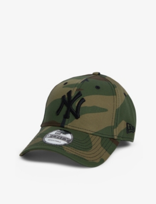 New Era 9forty New York Yankees Cotton Baseball Cap In Woodland Camo