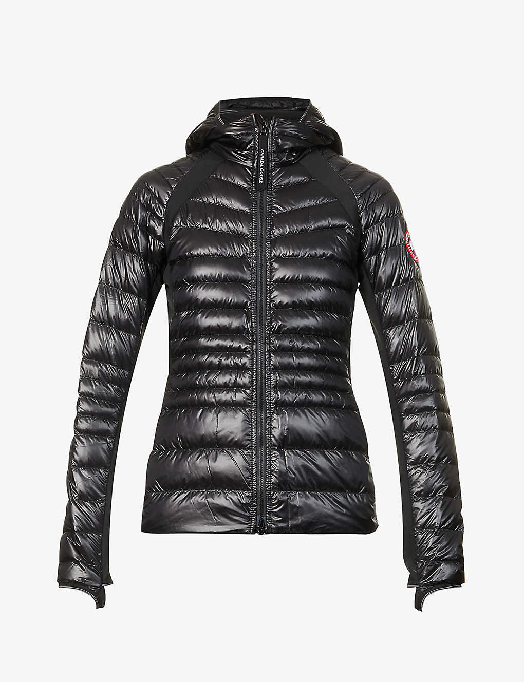 Shop Canada Goose Women's Black - Noir Hybridge Lite Hooded Shell-down Jacket