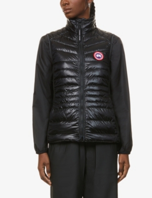 Canada Goose Womens Black Hybridge Funnel-neck...