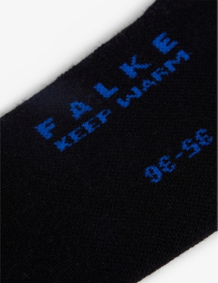 Shop Falke Women's 3000 Black Invisible Wool-blend Step Sock
