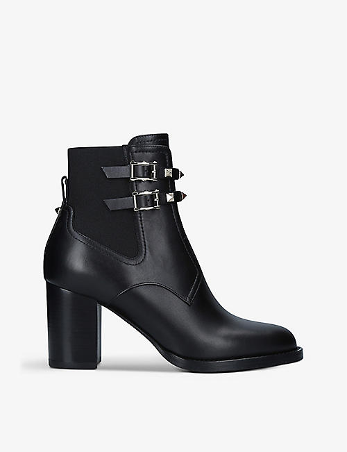 VALENTINO GARAVANI: Rockstud Beatle leather heeled boots