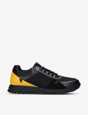 FENDI Eye embroidered mesh mid top trainers Selfridges