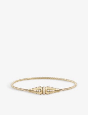 BOUCHERON BOUCHERON WOMEN'S GOLD JACK DE SINGLE 18CT YELLOW-GOLD AND 1.04CT ROUND DIAMOND BRACELET,40652484