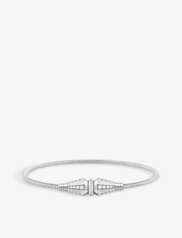 Jack de Boucheron single 18ct white-gold and 1.04ct round diamond bracelet