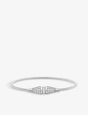 BOUCHERON: Jack de Boucheron single 18ct white-gold and 1.76ct round diamond bracelet