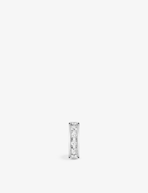 Quatre Radiant Edition 18ct white-gold and 0.14ct round diamond single clip-on earring