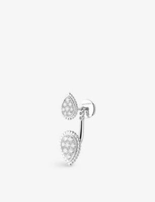 BOUCHERON: Serpent Bohème 18ct white-gold and 0.49ct diamond single earring