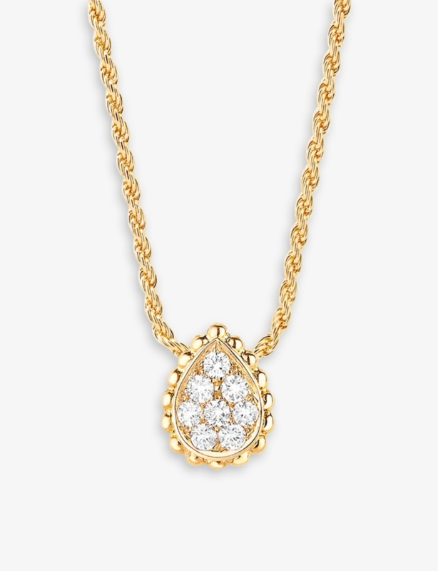 XS Serpent Bohème 18ct yellow-gold and 0.13ct diamond pendant necklace