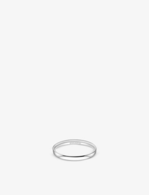 Boucheron Epure Platinum Wedding Ring In Silver (silver)