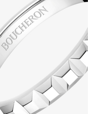 Shop Boucheron Women's Silver Quatre Clou De Paris Platinum Ring