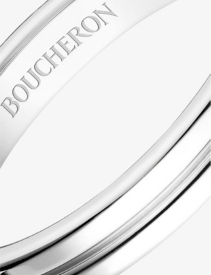 Shop Boucheron Women's Silver Godron Platinum Ring In Silver (silver)