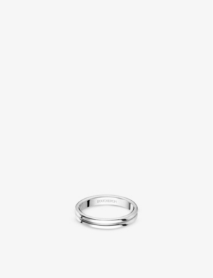 Shop Boucheron Women's Silver Godron Platinum Ring In Silver (silver)