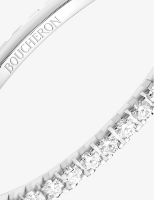 Shop Boucheron Women's White Epure 18ct White-gold And 0.24ct Diamond Ring