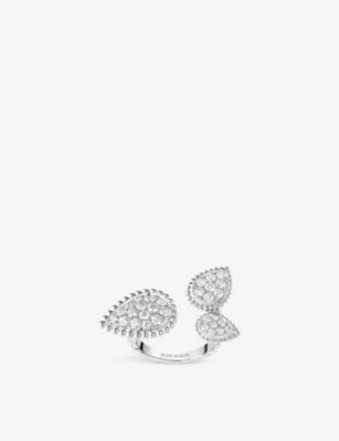 Boucheron Womens White Serpent Bohème 18ct White-gold And 1.13ct Diamond Ring