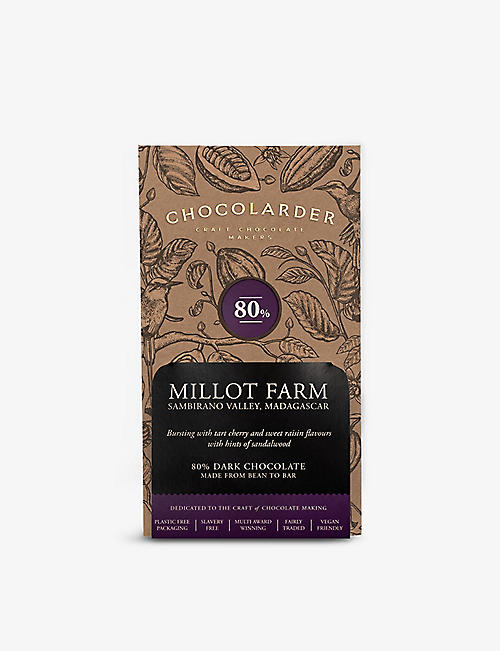 CHOCOLARDER: Millot Farm 80% 黑巧克力棒 70 克