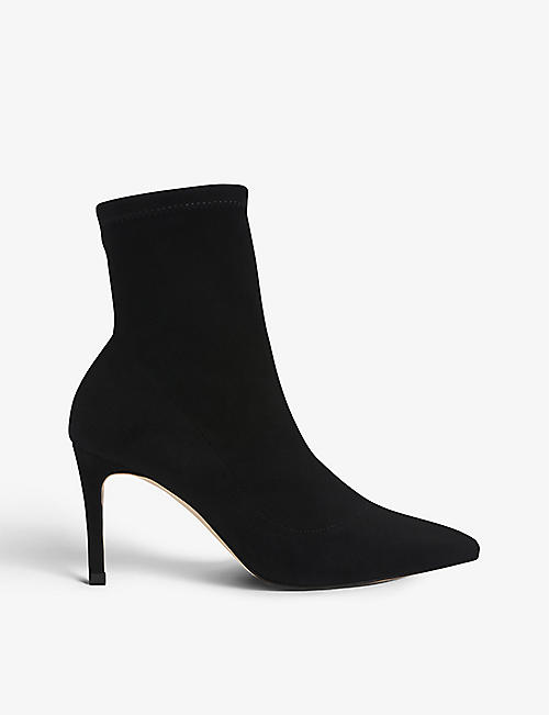 LK BENNETT: Allie stretch-suede heeled ankle boots