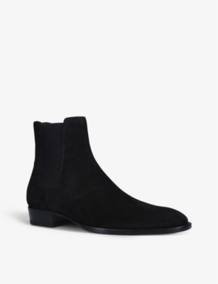 SAINT LAURENT Wyatt suede Chelsea boots