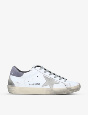 Superstar distressed leather trainers 
