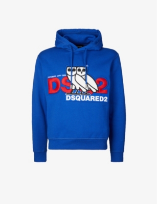 DSQUARED2 DSquared2 x OVO brand print cotton jersey hoody Selfridges