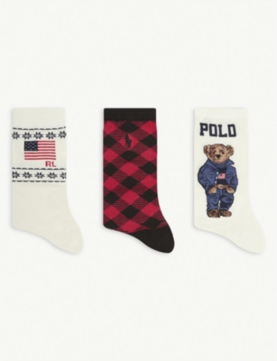 polo ralph lauren teddy bear socks