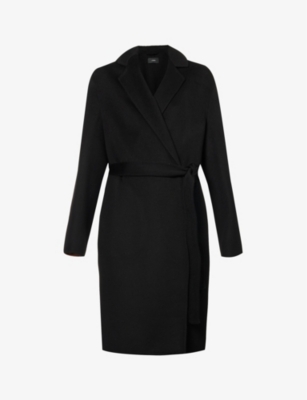 Joseph Cenda Wool And Cashmere-blend Belted Coat In Black